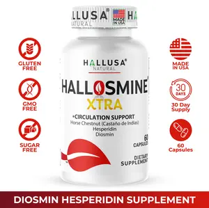 HALLOSMINE XTRA x 60 Capsules – Triple Circulation Formula with Horse Chestnut, Diosmin & Hesperidin – Vein Support – Hallusa Natural