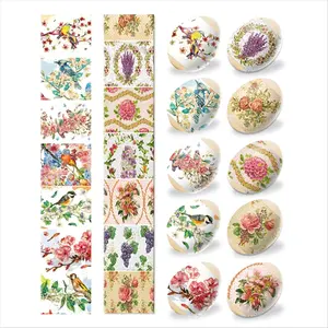 14 Pcs Easter Egg Wraps Ukrainian Patterned Thermo Heat Shrink Wrappers Egg Sleeves for Traditional Orthodox Slavic Pysanky