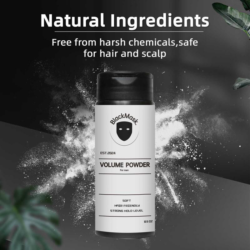 2pcs BlackMask Volume Powder for Men - Instant Texture & Volume with All-Natural Ingredients Strong Hold Gentle Cleansing