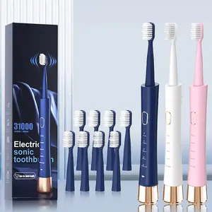 GMUX Sonic Toothbrush with 8 DuPont brush head,  IPX7 Waterproof , USB Charging,  5 Modes with an Intelligent Timer, Providing High Vibrations for Cleaning.  for Couples And Is Perfect for Family Travel As a Gift