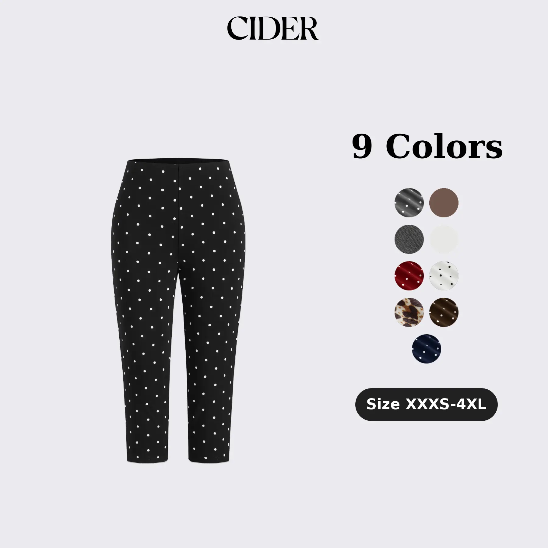 Cider Polka Dot Stretch Capri