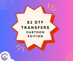 Cartoon DTF Transfer Sheets – $2 Fun Character Designs for Tees, Hoodies & Gifts