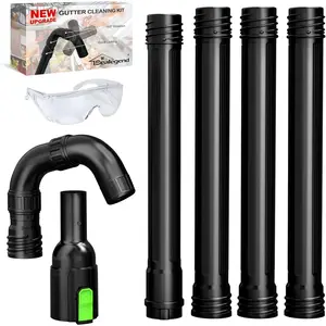 Gutter Cleaning Attachment Kit Compatible with EGO 530CFM, 580CFM, 575CFM, 650CFM, 615CFM, LBX6000 Leaf Blowers 360° Rotation Nozzle, Extends Up to 8.3FT from The Ground