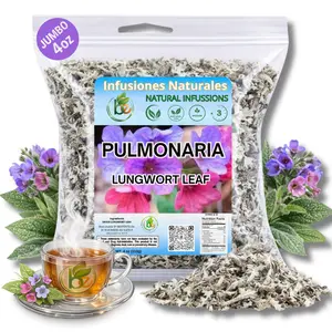 VIRAL Pulmonaria Herbal Tea – 4 oz (113g) – 100% Natural Lungwort Herb – Wildcrafted Mexican Origin – Vegan, Non-GMO, Gluten-Free – Loose Leaf Herbal Infusion – Te by BexpertsUSA