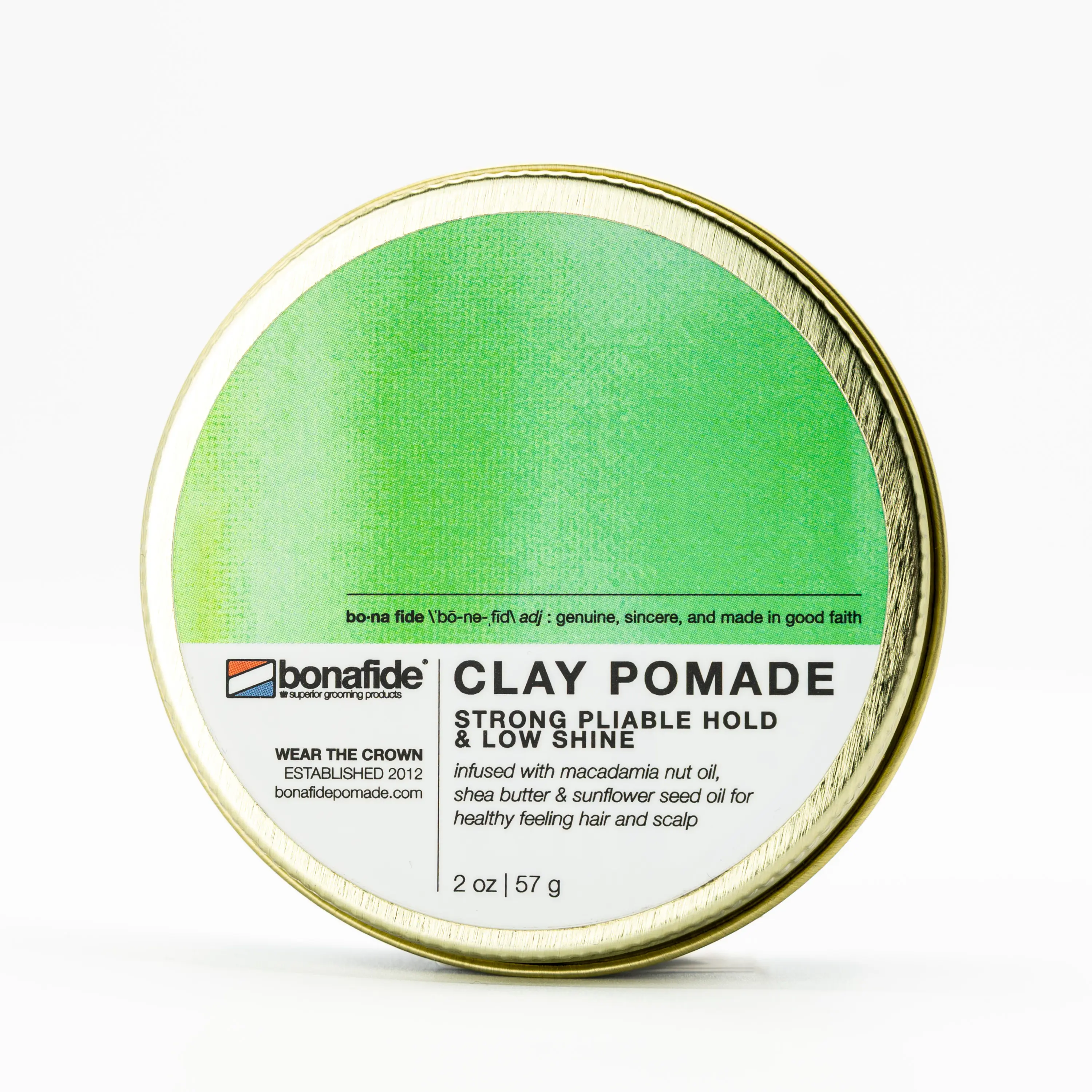 Bonafide Pomade | Clay Pomade, Strong Pliable Hold, Low Shine, Flowy Styles