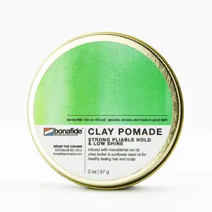 Bonafide Pomade | Clay Pomade, Strong Pliable Hold, Low Shine, Flowy Styles