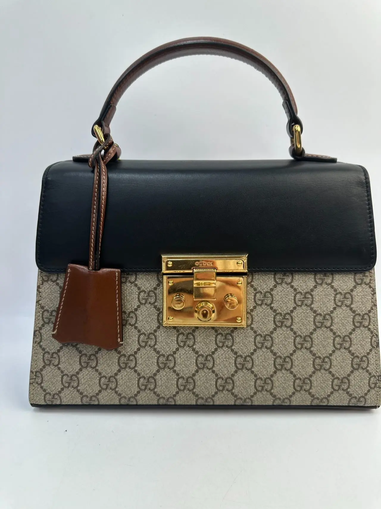 Pre-owned GUCCI Leather Crossbody Bags Padlock GG Supreme KY02601【Z】N