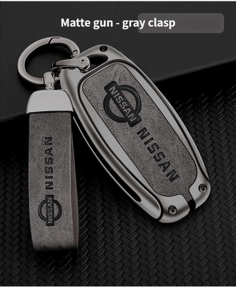 Car key cover, metal protective case, durable car key shell, suitable for Nissan Altima, Maxima, Rogue, Infiniti, key remote protective cover