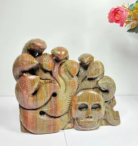 Colorful Jade Carvings Hydra For home Decoration Nature Crystal