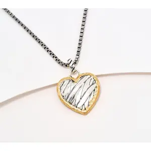 Christian James by Scott Grimes Sterling Silver Two-Tone Motif Necklace, 9.2g