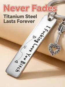 Women's Best Friend Keychain, Stainless Steel Keyring Engraved 'i Love You', Birthday Christmas Friendship Gift, Perfect for Female Friends