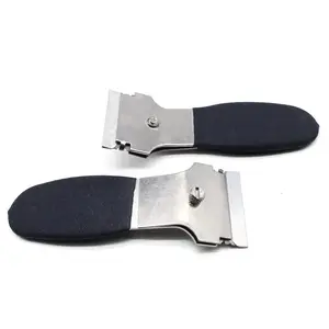 Comfortable handle Safety Glass Window Floor Cleaning Scraper Razor Blade Scraper With Metal and Plastic Blade