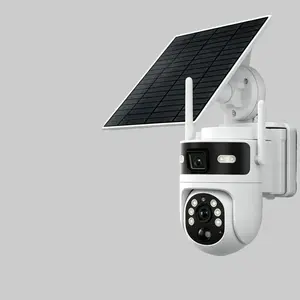 4G Solar Security Camera Outdoor Wireless No WiFi Needed IP66 Waterproof Color Night Vision PIR Motion Detection Two Way Audio Cloud Storage Live View for Farm Construction Site Rural Area Installation Protection Protection