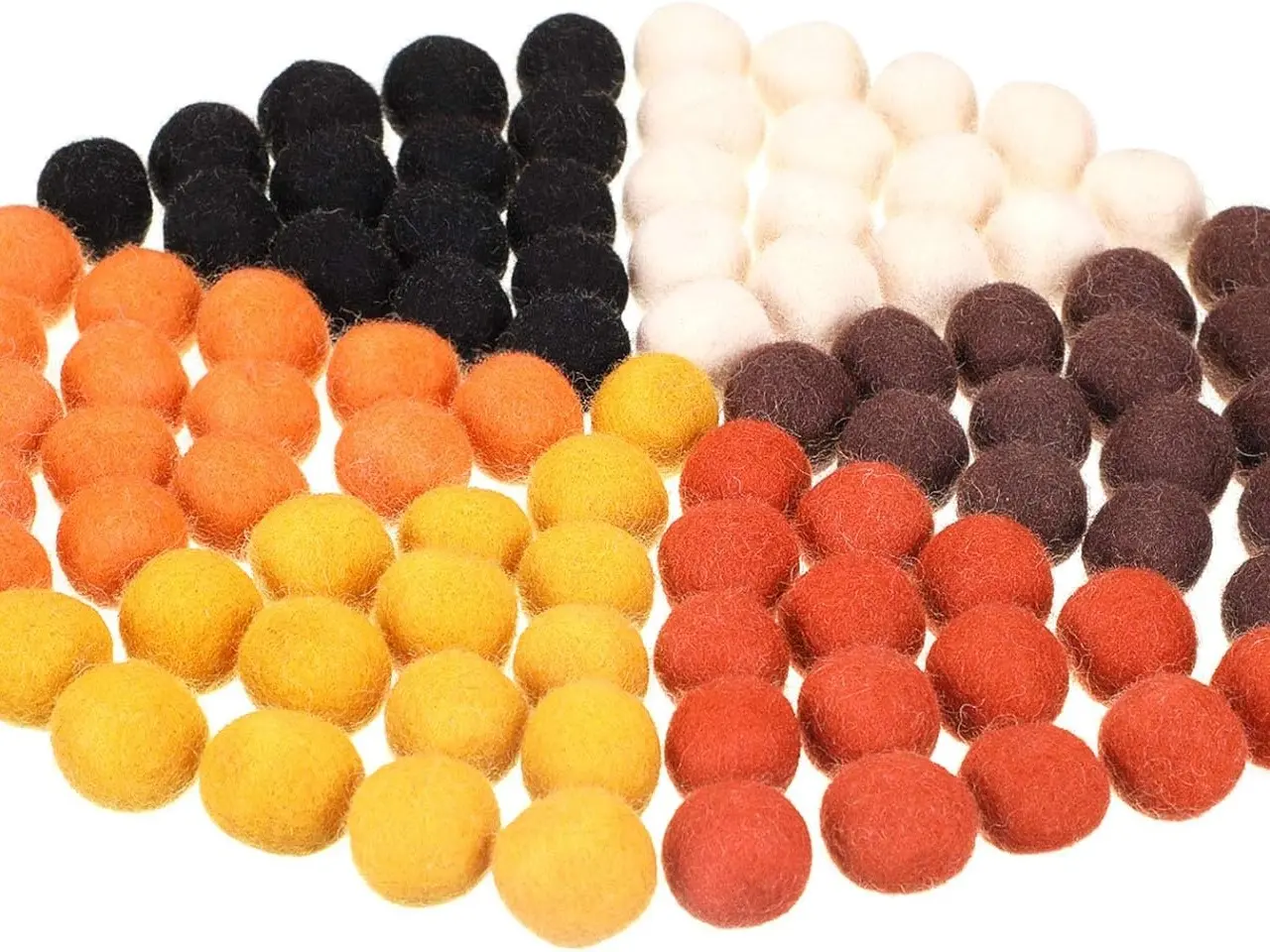 100 Pieces Wool Felt Balls 2 cm Pom Poms for Crafts Handmade Colorful Felt Balls Small Pompoms for DIY Holiday Daily Crafts Decorations(Earth Tone)