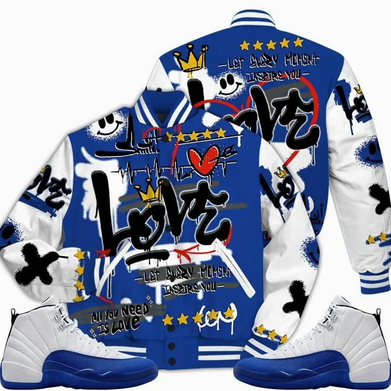 12 Retro Blueberry Varsity Jacket, Blueberry 12s Shirt, Baseball Jacket, Varsity Style Jacket, Unisex Sport Streetwear