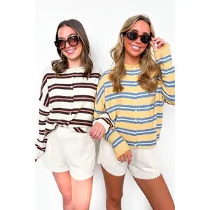 Academy Striped Knit Cardigan Sweater