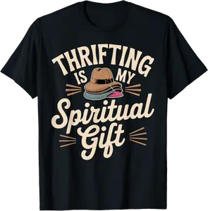 Thrifting Is My Spiritual Gift Hunter Style T-Shirt - Elidatorr Shop 34B0F8RHQDH9
