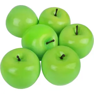 Fake Fruit Artificial Apples Set of 6 Decorative Fruit Lifelike Faux Apples Realistic Fruits Apple Decorations for Kitchen Realistic Fake Fruits Party Props Home Decor