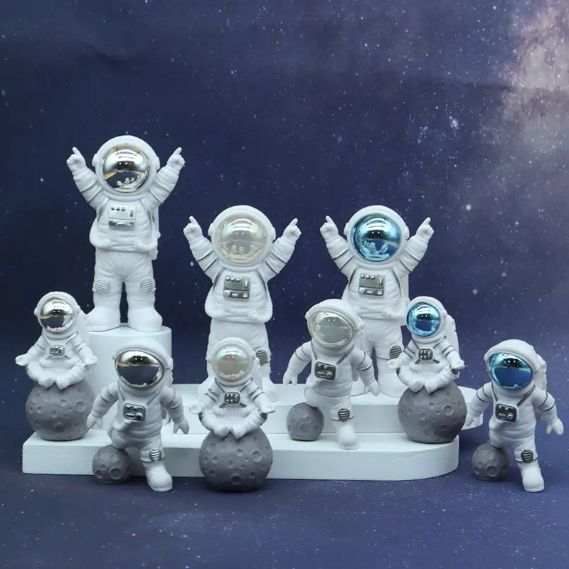 Astronaut Figurine Model Set, Statue, Statue Figurines, Space-Themed Home Decor, Decorative Sculptures, Perfect Gift for Christmas, Halloween, Thanksgiving, Back-To-School Season