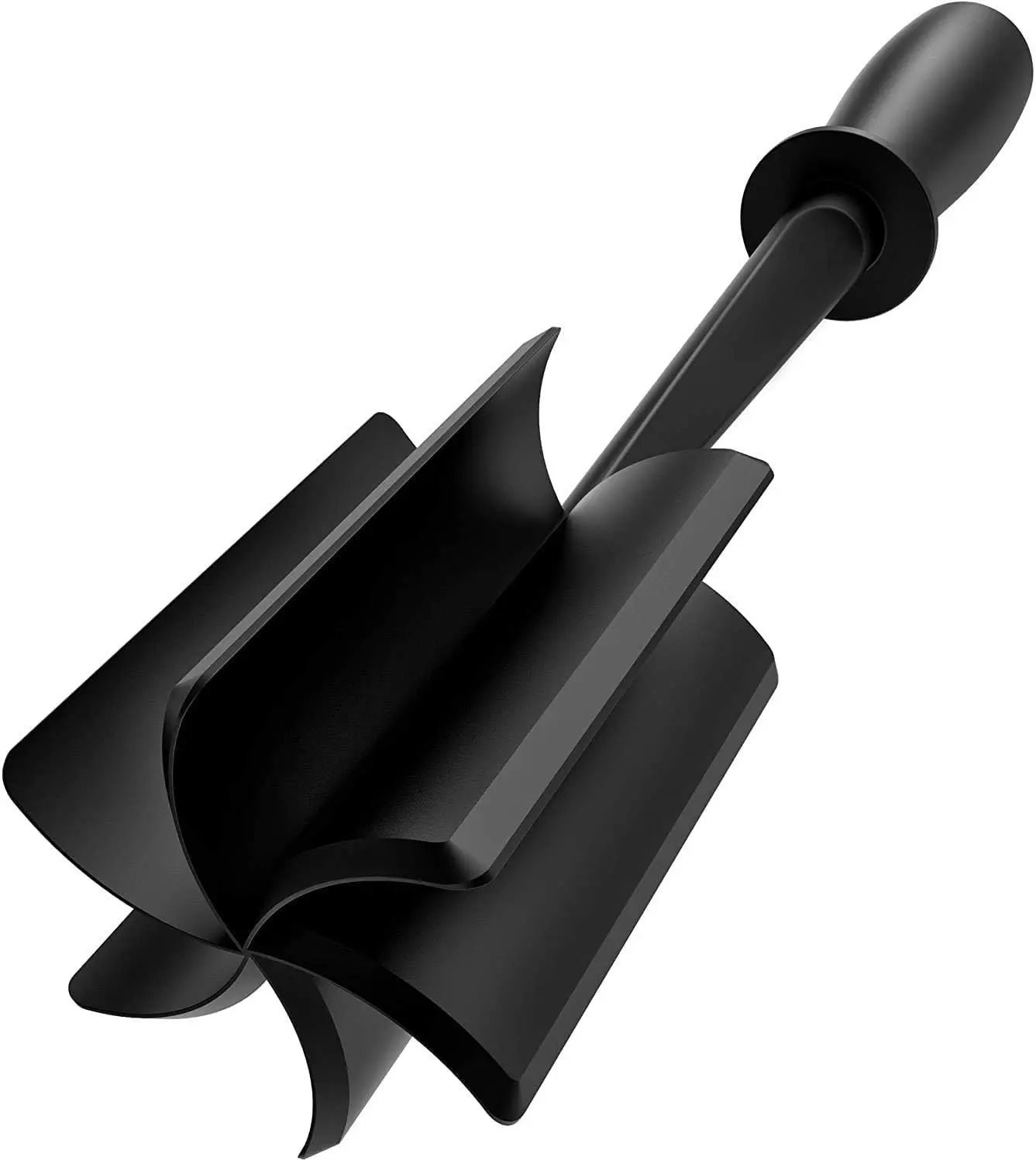 Professional Heat Resistant Ground Beef | Hamburger | Potato Masher | Nylon Chopper Tool 5-Blade Design BPA-Free Safe for Non-Stick Cookware (Black)
