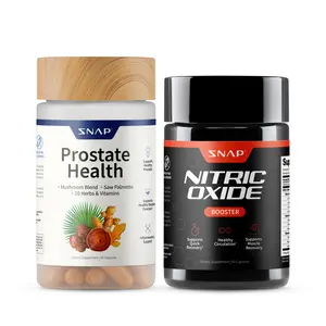 Ultimate Men's Health Bundle - Snap Supplements - Nitric Oxide Booster 60ct + Prostate Health Bundle - Natural Supplement Capsules - Support Blood Circulation & Prostate Health