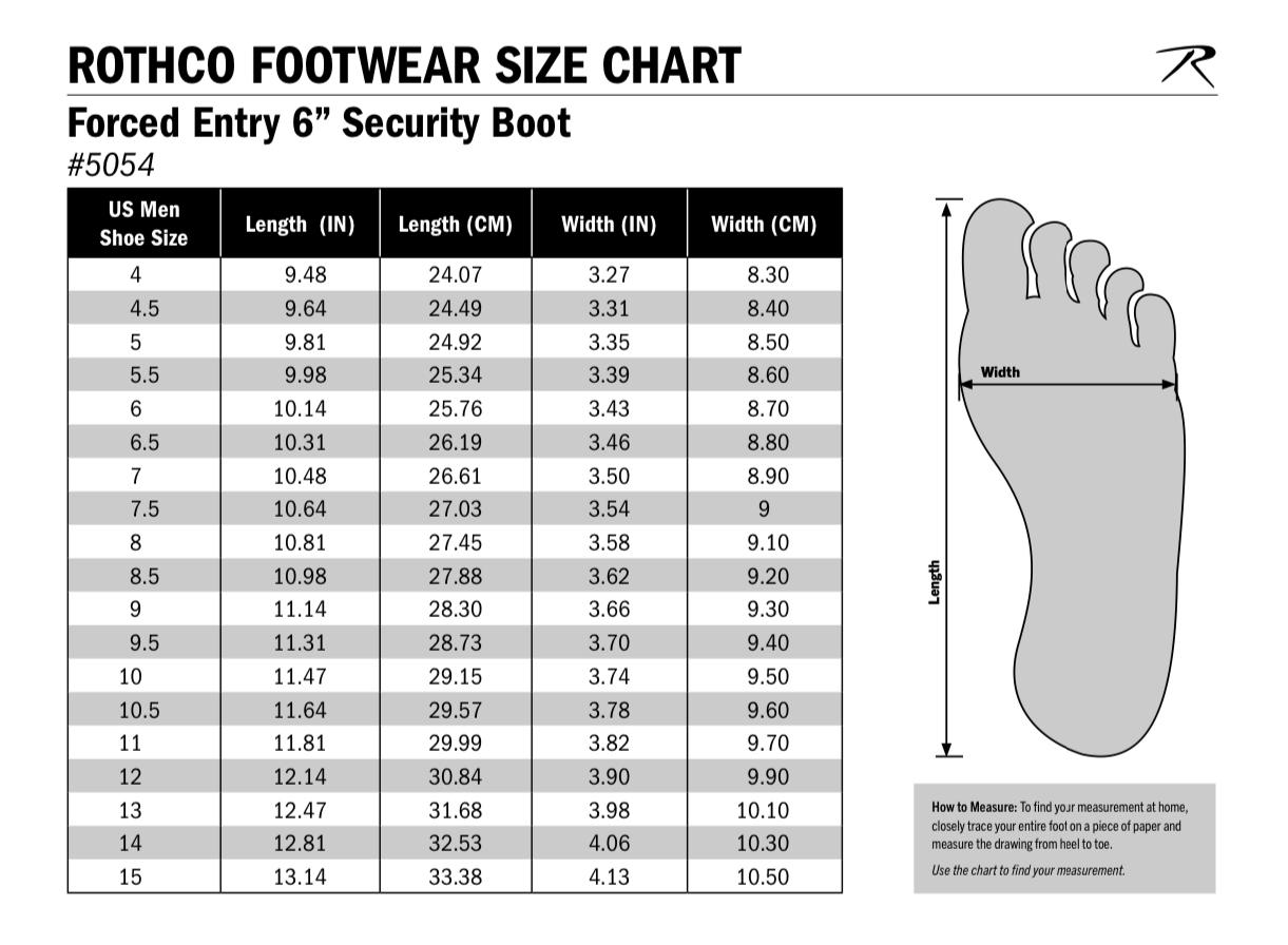 Rothco Forced Entry Security Boots - 6 Inch Boot Footwear Comfort Leather Adult Walking Shoes Fashion Boots