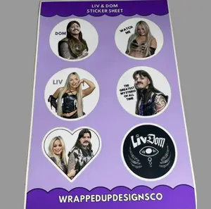 Liv & Dom Inspired Vinyl Sticker Sheet