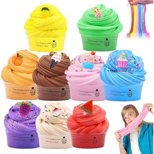 Super Clay,Super Clay DIY Soft & Squishy Clays Scented Sensory Clays,Non-Sticky Stretchy Fluffy, Moldable Modeling Kit-9PCS