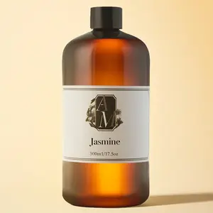 500ML Jasmine Scented Water-Based Aromatherapy Oil, Refill Liquid for Diffusers, Fireless Fragrance, High Concentration, Ideal for Home Use, Fragrance Oils
