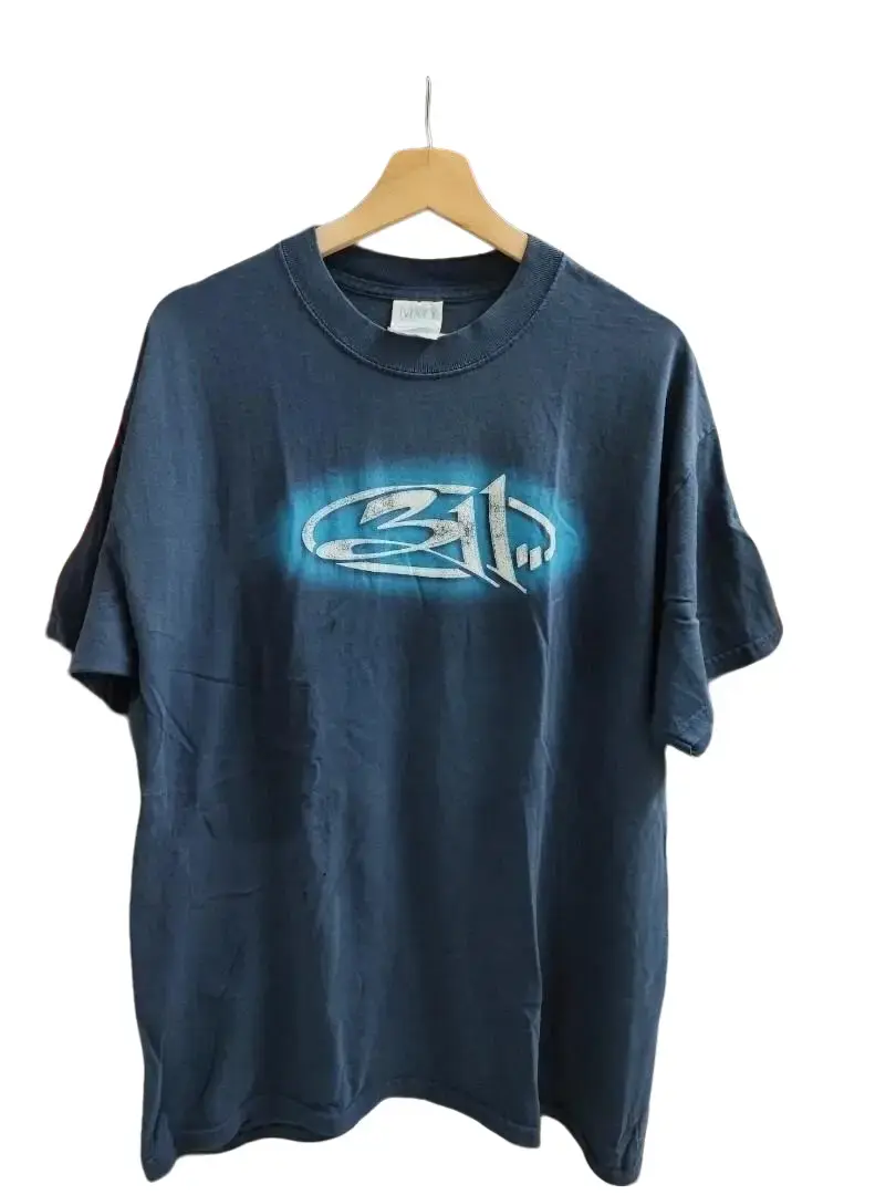 311 Rock Band logo short sleeve navy color classic shirt Men Women