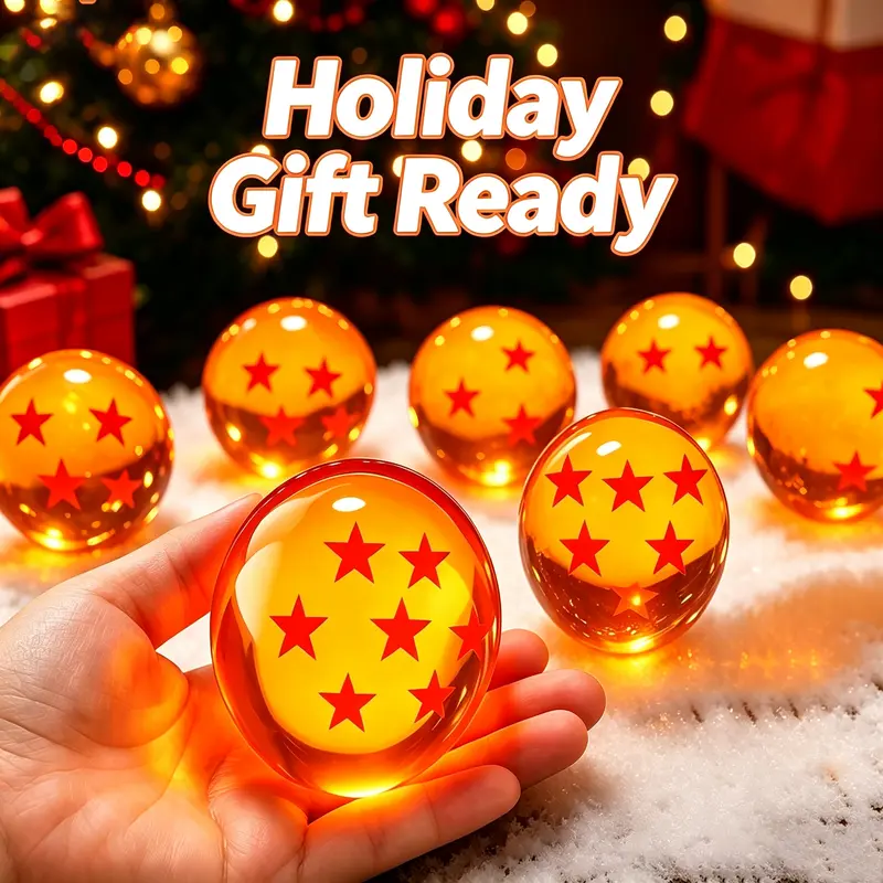 New DLDA 7-Piece Star Crystal Sphere Collectible Figurine Set - 43cm Transparent Acrylic Star Balls Art Toy, Premium Gift Boxed, Acrylic Decoration, Decorative Home Ornament, Desktop Decoration Ornament, Unique Decor, Anime/Hobby/Collectible Targeted Gift