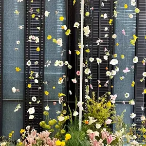 20Pcs Artificial Flowers Garland with Hanging Line, Need DIY, All Year Round Indoor Decor, Perfect for Wedding Mother’s Day Valentine’s Day Baby Shower Party Decor Bouquet - Greenish Mother's Day outdoor jumbo