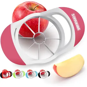 SCHVUBENR 3.5 Inch Apple Slicer - Professional Stainless Steel Apple Cutter with 8 Sharp Blades for Precise Apple Slicing and Coring
