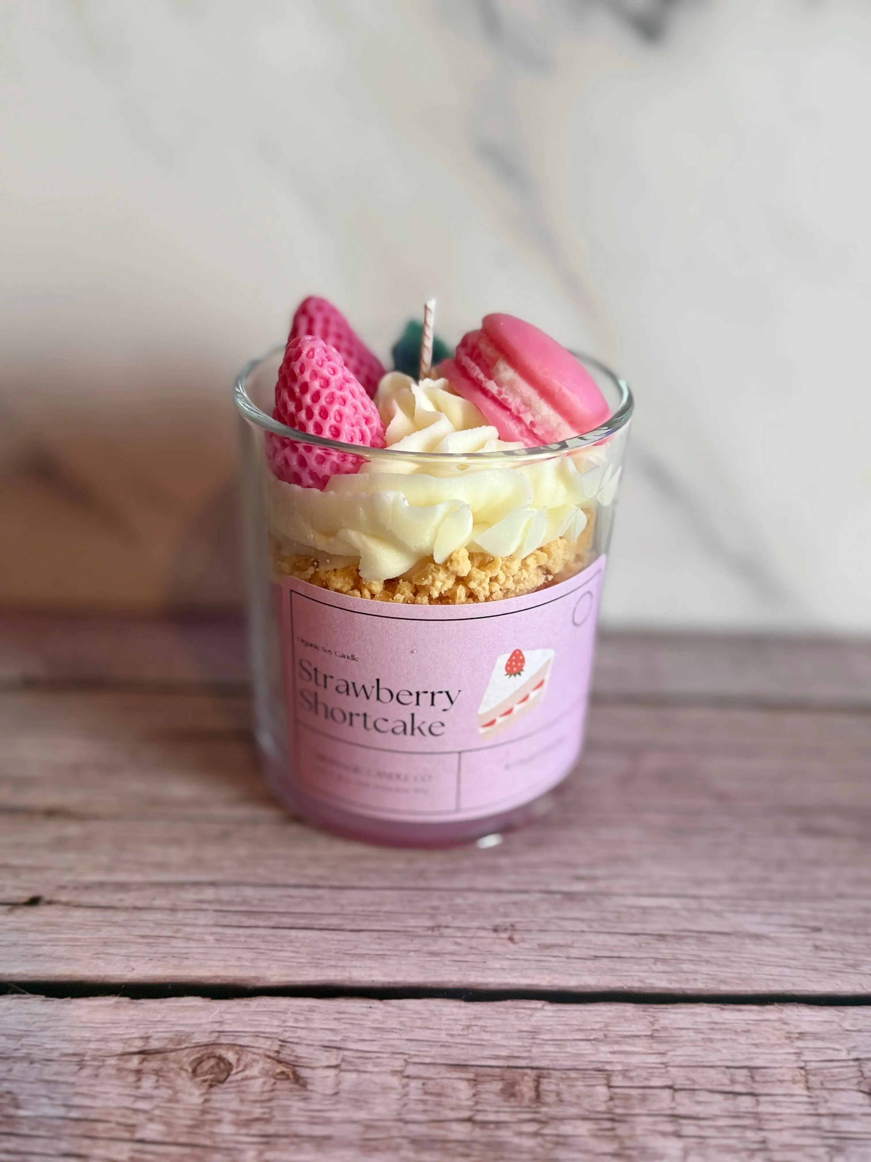 Strawberry shortcake scented candle Freshener Decoration Decor