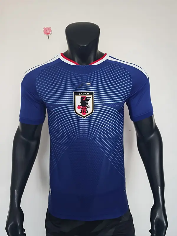 2025-26 Japan National Team Dark Blue Striped Soccer Jersey, Unisex Football Top With JFA Badge, Match Support Fan Jersey, Trendy Athletic Streetwear, Ideal Soccer Gift For Fans
