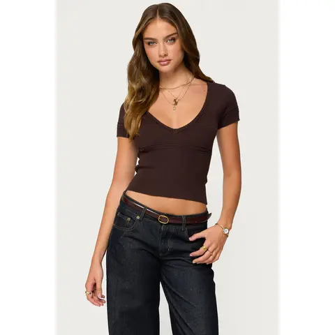 Theresa V Neck Knit Top