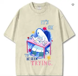 Ghost Artist's Trying Moment Unisex Vintage Washed Tee, Fashion Cotton, Full Colors, Full Sizes, For Men, For Women.