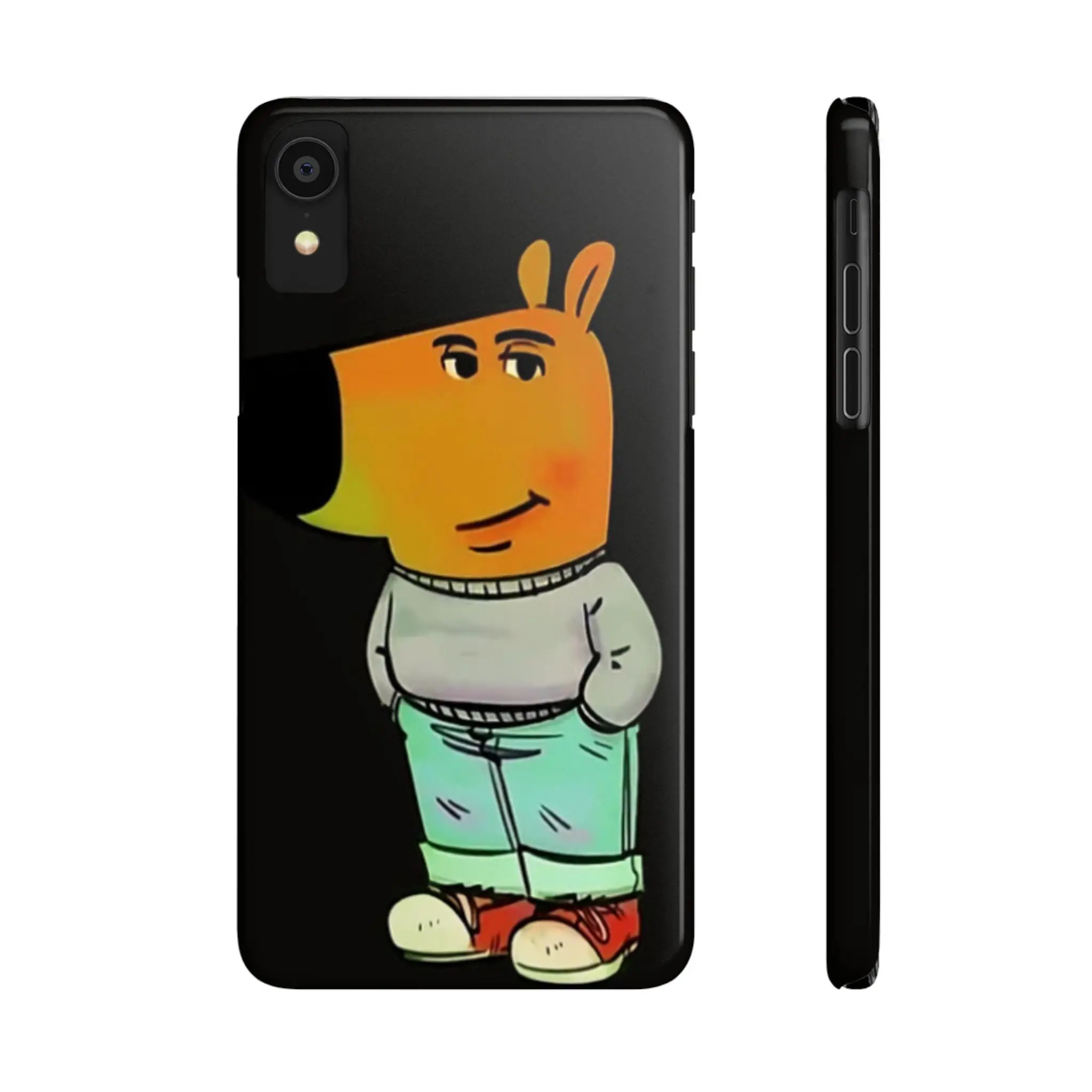 Playful Cartoon Chill Guy Slim Phone Cases, Trendy Phone Cover, Fun Gift for Kids, Cartoon Aesthetic, Everyday Use