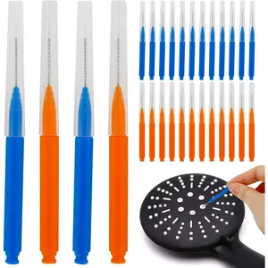 50 count Shower  Cleaner Tool - Nozzle Clog Removal Picks for Small Gaps and Holes - Anti-Clogging Cleaning Brush with Storage Boxes for Bathroom Gap Nozzle Slot