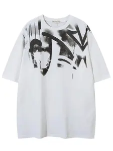 Men's Letter Print Round Neck Tee, Casual Short Sleeve T-shirt for Summer, Men's Top for Daily Wear