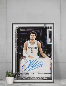 Topps Victor Wembanyama Auto 12x17 Poster San Antonio Spurs