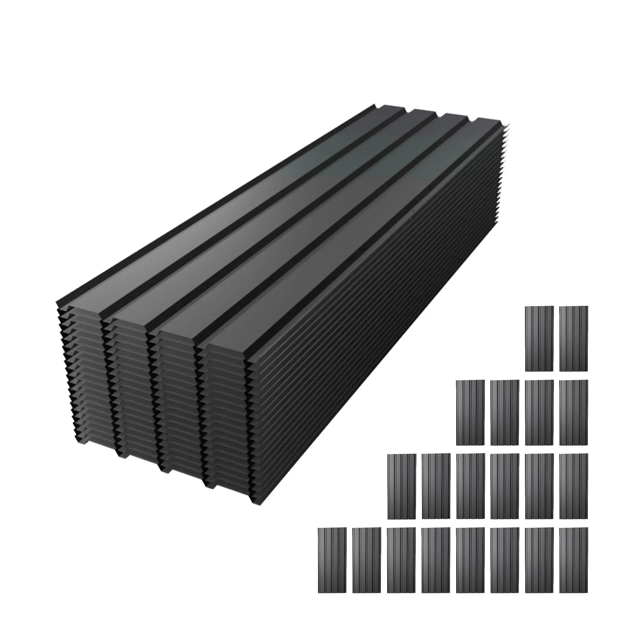 Metal Roof Panel Length 61IN Galvanized Roof Panels 20 PCS Waterproof Heavy Duty Metal Roof Panels for Outdoor House Storage Garden Sheds
