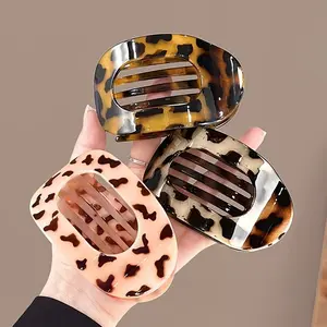 3-piece anti pinch hair clip, high-end leopard print headband and duckbill clip