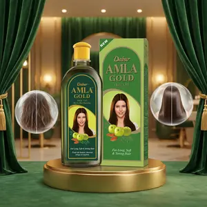 Dabur Amla Gold Herbal Hair Oil - 300ml Nourishing Oil for Stronger, Thicker, Shinier Locks, Reduced Fall, Root Strength & Healthy Growth (Enriched with Amla Extracts)