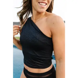 Asymmetric Crop Top - Swim