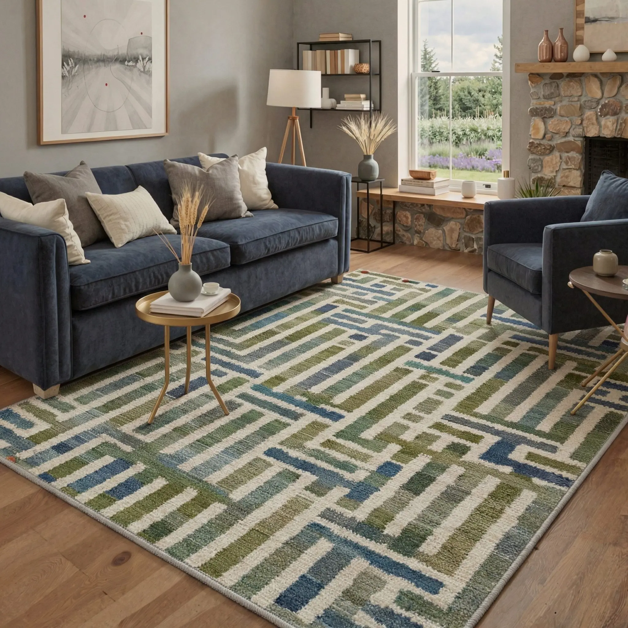 【Deals For You Days】BEIMO Floor Rug – Soft, Non-Slip, Pet Friendly, Machine Washable Home Carpet, Ideal Area Rug for Living Room, Bedroom, Kitchen ,ARC2669-LINEN