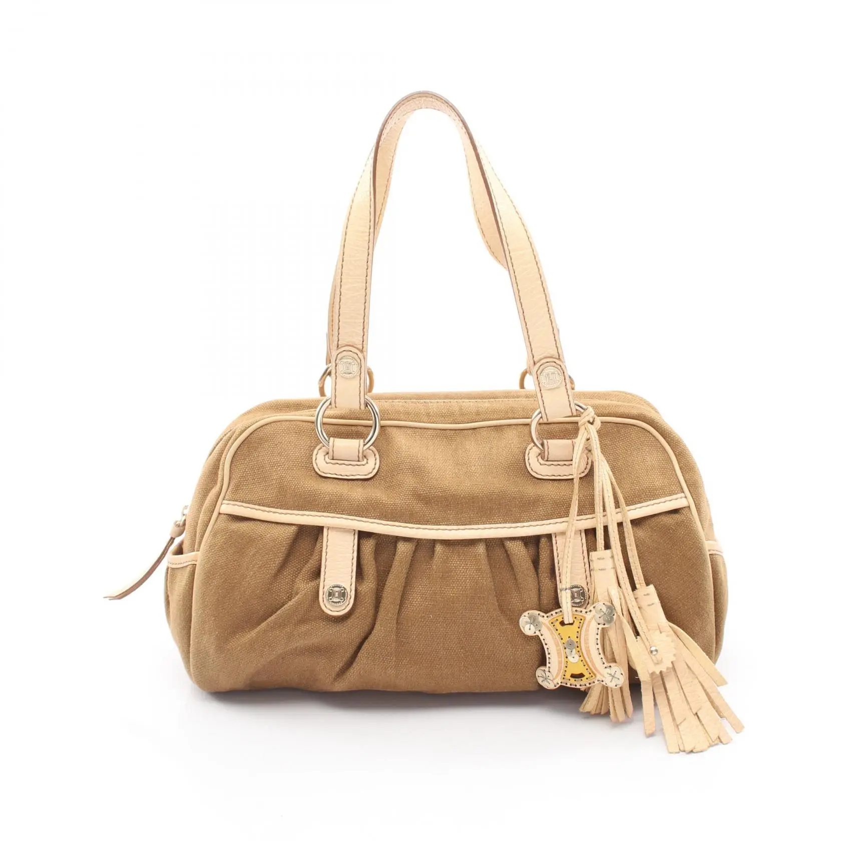 Pre-owned Celine Canvas Shoulder Bags Macadam Leather Handbag