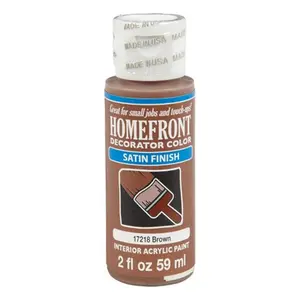 Homefront 17218N 2 oz Decoratior Interior Satin Acrylic Paint in Nutmeg Brown - pack of 3