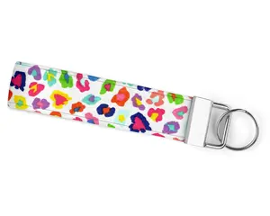 Lisa Frank Inspired Handmade Keychain Wristlet
