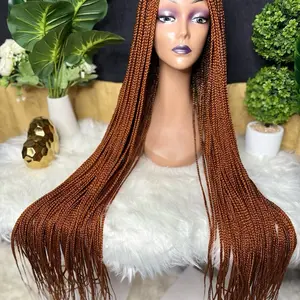 celebritybraider Braided wigs , Hand made with so much love that screen luxury with orange , light weight and gluesless